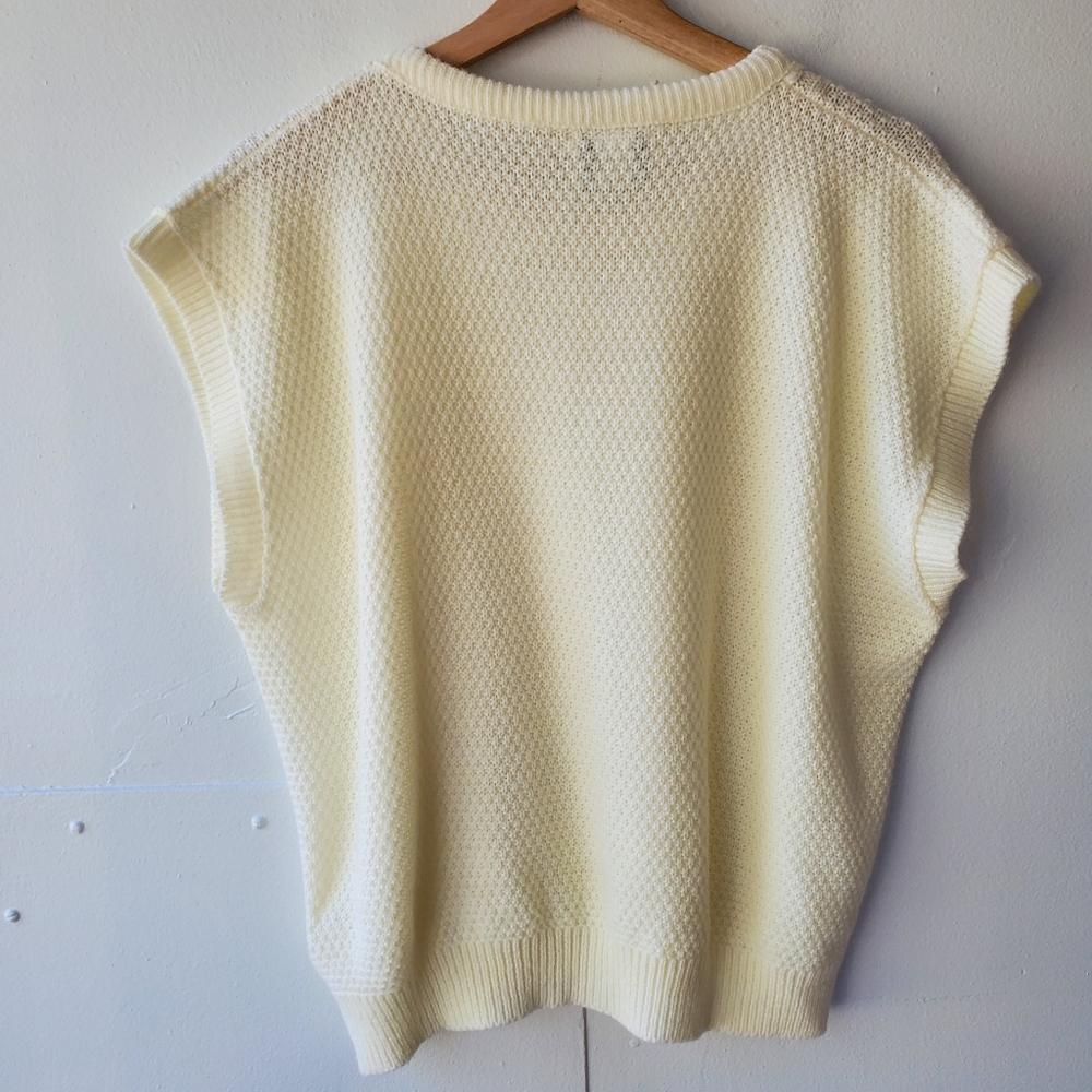 Vintage Folio By Fire Islander Sweater Vest  Women's Size XL Cream - Picture 7 of 10